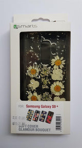 Силиконов Калъф с Цветя за Samsung S9 Plus, 4Smarts Glamour Bouquet Case, Сребро/Бял (4)