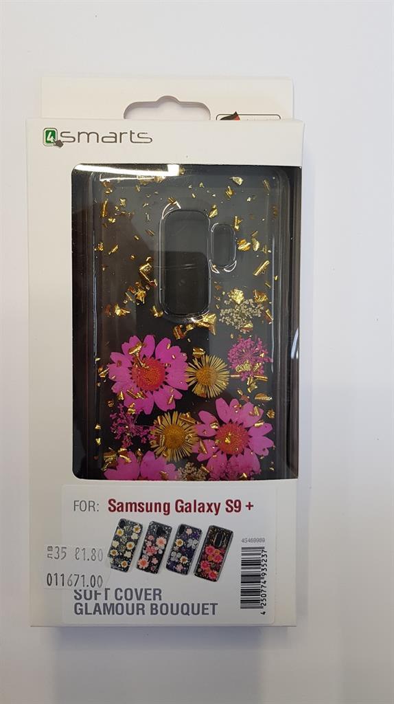Силиконов Калъф с Цветя за Samsung S9 Plus, 4Smarts Glamour Bouquet Case, Розов (4)