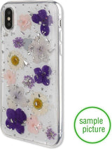 Силиконов Калъф с Цветя за Huawei P20, 4Smarts Glamour Bouquet Case, Сребро/Лилав