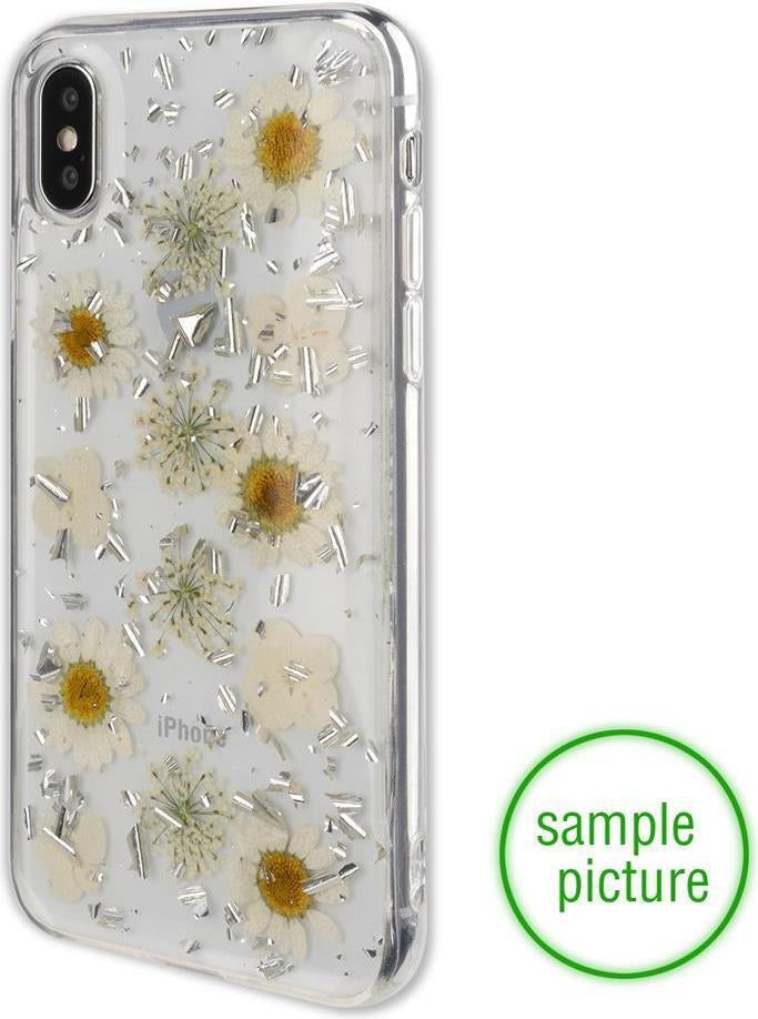 Силиконов Калъф с Цветя за Huawei P30 Pro, 4Smarts Glamour Bouquet Case, Сребро/Бял
