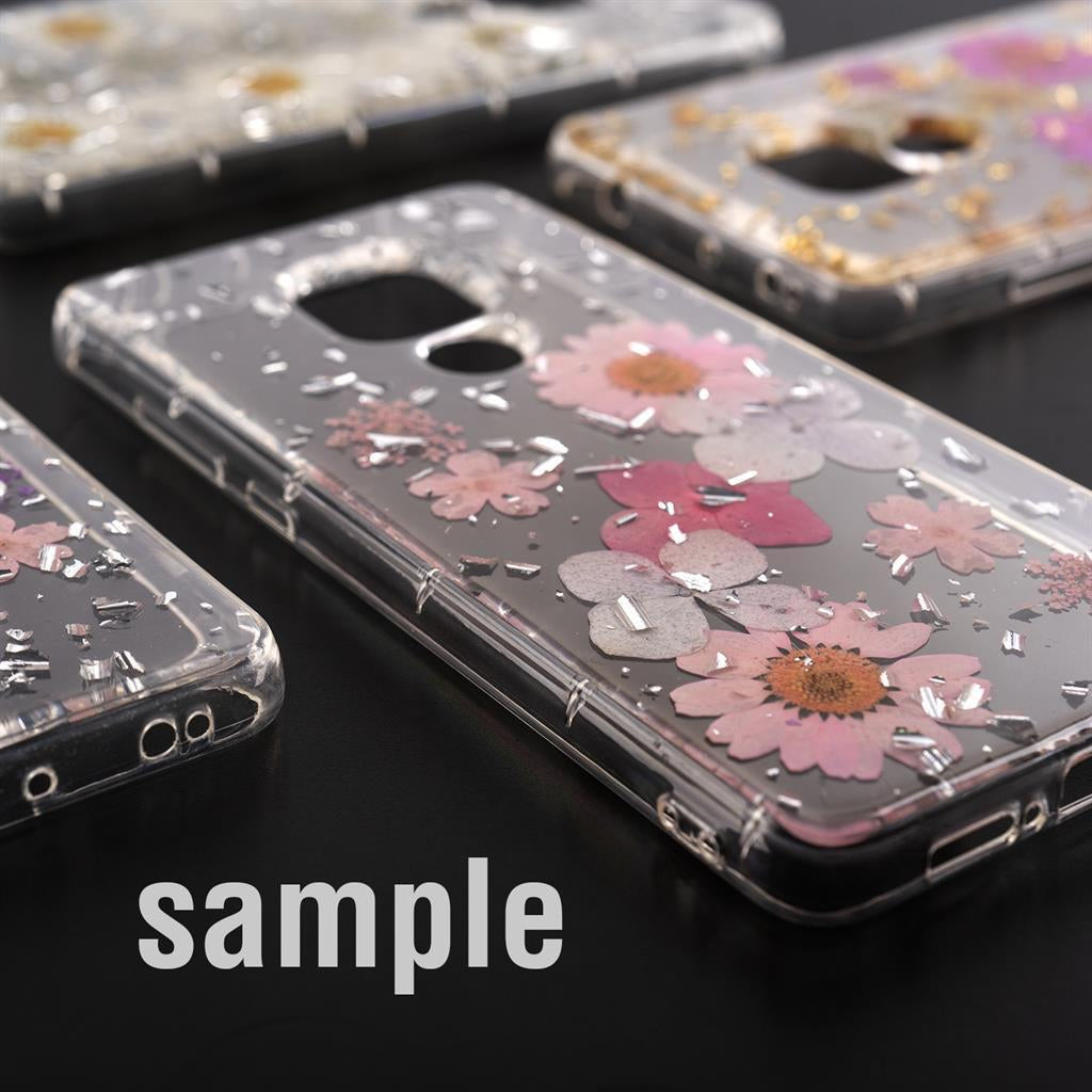 Силиконов Калъф с Цветя за Samsung S10 Plus, 4Smarts Glamour Bouquet Case, Сребро/Бял (3)