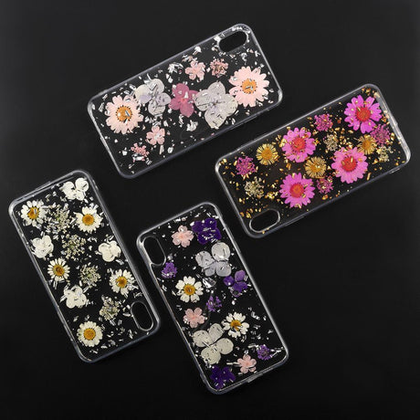 Силиконов Калъф с Цветя за iPhone XS/X, 4Smarts Glamour Bouquet Case, Сребро/Бял (3)