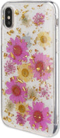 Силиконов Калъф с Цветя за iPhone XS/X, 4Smarts Glamour Bouquet Case, Розов
