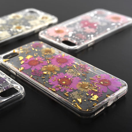 Силиконов Калъф с Цветя за iPhone SE 2022/2020 8/7, 4Smarts Glamour Bouquet Case, Розов (2)
