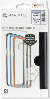 Противоударен Силиконов Калъф за Samsung S9 All, 4Smarts Airy-Shield Case, Черен (7)