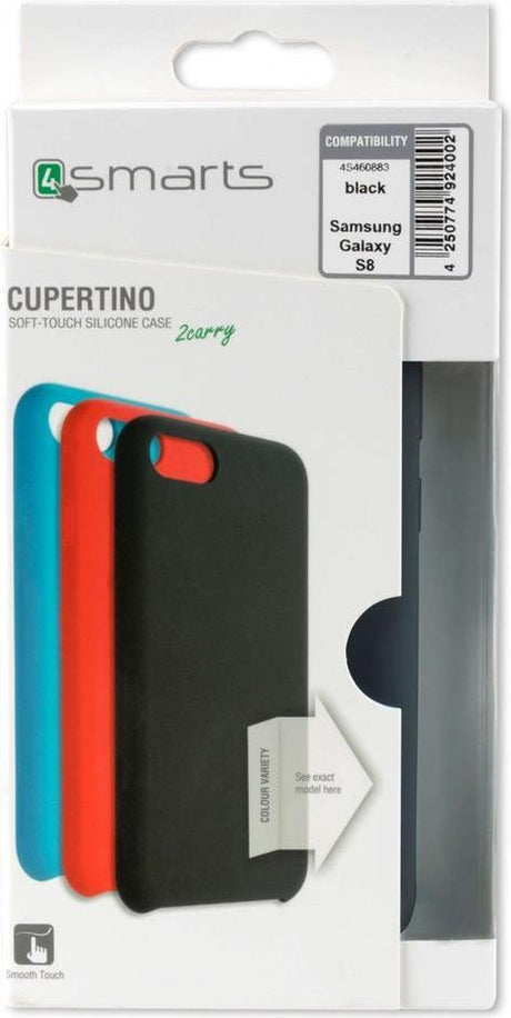 Силиконов Калъф за Samsung S8 Plus, 4Smarts Cupertino Case, Черен (2)