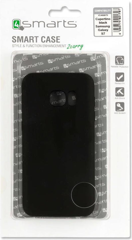 Силиконов Калъф за Samsung S7, 4Smarts Cupertino Case, Черен (2)