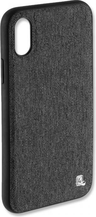 Калъф с Текстилен Ефект за iPhone XS/X, 4Smarts Car-Case, Черен (2)