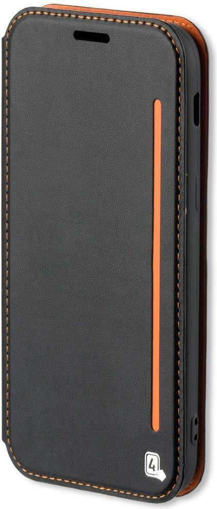 Луксозен Кожен Калъф за Samsung A3 2017, 4Smarts Two Tone Book Case, Черен