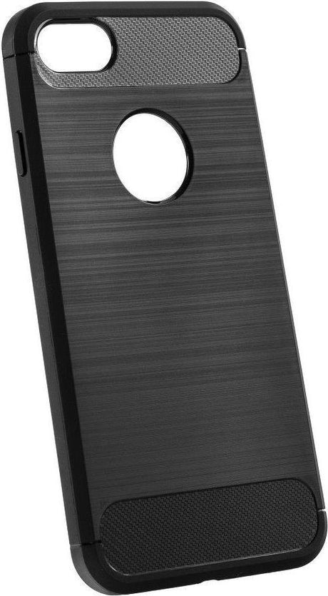 Противоударен Силиконов Калъф за Sony L1, Forcell Carbon Case, Черен