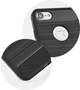 Противоударен Силиконов Калъф за Nokia 3, Forcell Carbon Case, Черен (2)