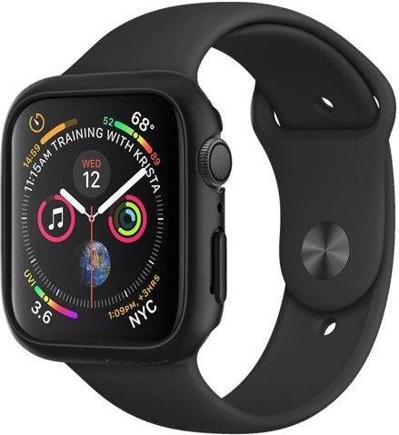 Противоударен Калъф за Apple Watch SE/ 6/ 5/ 4 40 mm, Spigen Thin Fit Case, Черен