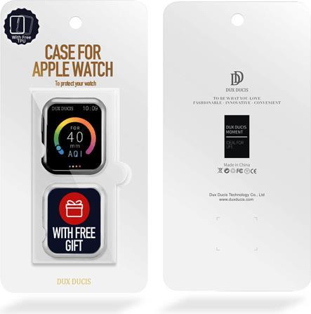 Силиконов Калъф за Apple Watch 5/4 44 mm Set, Dux Ducis Gel Case, Черен (9)