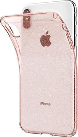 Противоударен Блестящ Калъф за iPhone XS Max, Spigen Liquid Crystal Glitter Quartz Case, Розов (7)