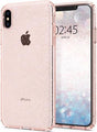 Противоударен Блестящ Калъф за iPhone XS Max, Spigen Liquid Crystal Glitter Quartz Case, Розов