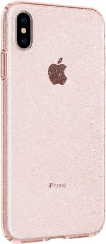 Противоударен Блестящ Калъф за iPhone XS Max, Spigen Liquid Crystal Glitter Quartz Case, Розов (4)