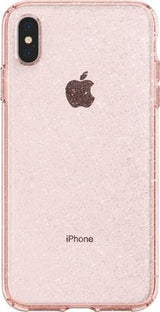 Противоударен Блестящ Калъф за iPhone XS Max, Spigen Liquid Crystal Glitter Quartz Case, Розов (2)