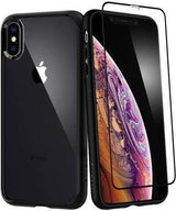 Противоударен Калъф с Протектор за iPhone XS Max, Spigen Ultra Hybrid 360 Case & Glass, Черен