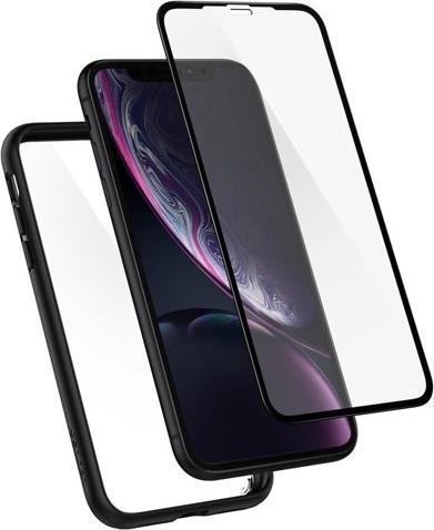 Противоударен Калъф с Протектор за iPhone XR, Spigen Ultra Hybrid 360 Case & Glass, Черен (4)