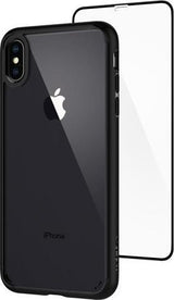 Противоударен Калъф с Протектор за iPhone XS Max, Spigen Ultra Hybrid 360 Case & Glass, Черен (7)