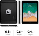 Противоударен Силиконов Калъф за iPad Air/ 6/ 5 9.7", Spigen Rugged Armor Case, Черен (5)