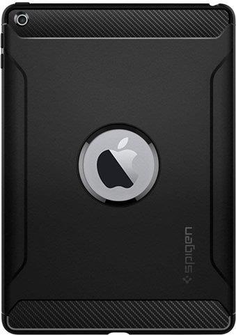 Противоударен Силиконов Калъф за iPad Air/ 6/ 5 9.7", Spigen Rugged Armor Case, Черен (6)