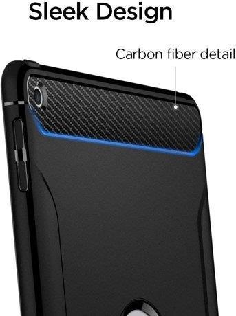 Противоударен Силиконов Калъф за iPad Air/ 6/ 5 9.7", Spigen Rugged Armor Case, Черен (3)