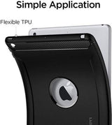 Противоударен Силиконов Калъф за iPad Air/ 6/ 5 9.7", Spigen Rugged Armor Case, Черен (2)