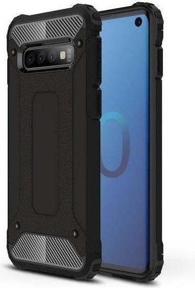 Противоударен Хибриден Калъф за Samsung S10, Forcell Armor Case, Черен