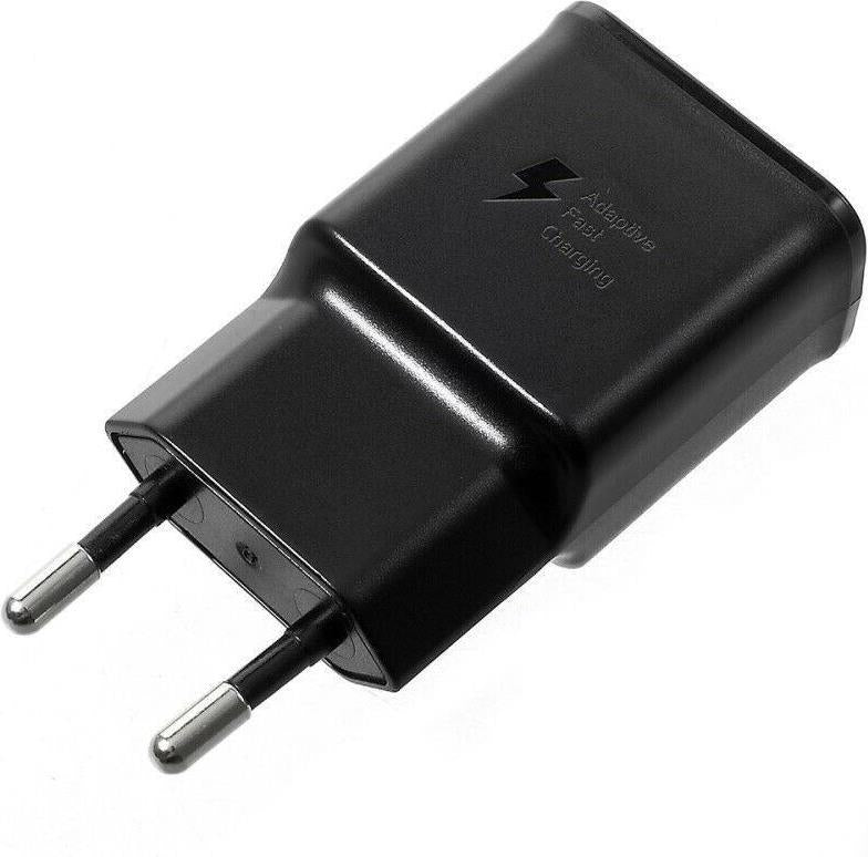 Оригинално Бързо Зарядно за Samsung S10, S9, S8, S7 220v Fast Charger Ep-Ta200ebe, Черен (Bulk)
