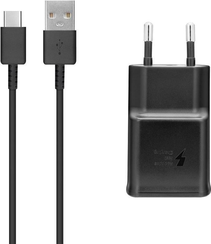 Оригинално Бързо Зарядно за Samsung S10, S9, S8, S7 220v Fast Charger Ep-Ta200ebe, Черен (Bulk) (2)