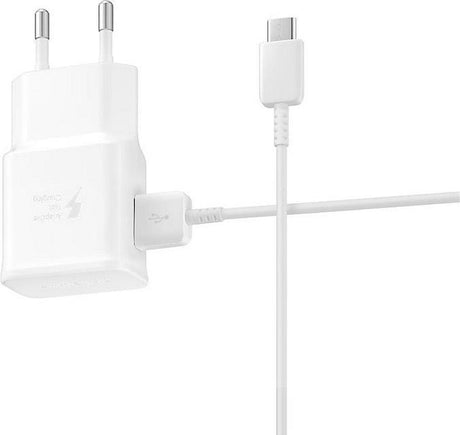 Оригинално Бързо Зарядно за Samsung S10, S9, S8, S7 220v Fast Charger Ep-Ta200ewe, Бял (Bulk) (2)