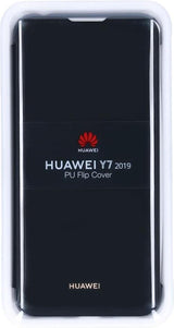 Оригинален Кожен Калъф за Huawei Y7 2019 PU Book Case, Черен (2)