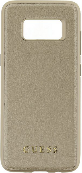 Луксозен Кожен Калъф за Samsung S8 Plus, Guess Leather Case, Златист