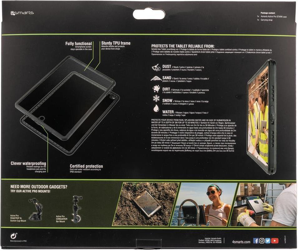 Водоустойчив Калъф за iPad Air 3/ Pro 10.5", 4Smarts Active Pro Stark Case, Черен (5)