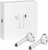 Оригинални Безжични Слушалки за iPhone, Apple AirPods Handsfree Bluetooth Mmef2, Бял (4)