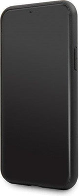 Луксозен Кожен Калъф за iPhone 11 Pro Max, Guess 4G Gliter Case, Черен (7)