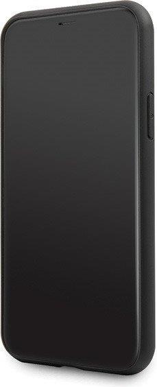 Луксозен Кожен Калъф за iPhone 11 Pro Max, Guess 4G Gliter Case, Черен (7)