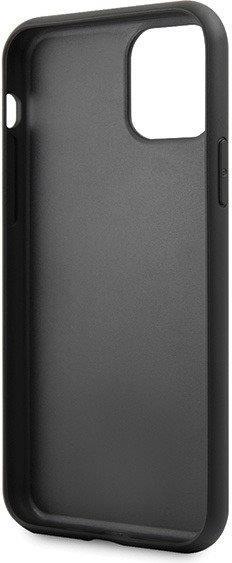 Луксозен Кожен Калъф за iPhone 11 Pro Max, Guess 4G Gliter Case, Черен (5)