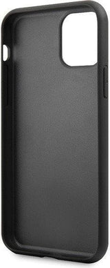 Луксозен Кожен Калъф за iPhone 11 Pro Max, Guess 4G Gliter Case, Черен (5)
