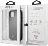 Луксозен Кожен Калъф за iPhone 11 Pro, Guess Leather Case, Черен (7)