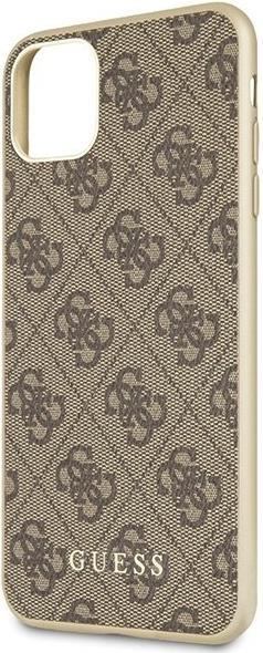Луксозен Кожен Калъф за iPhone 11 Pro Max, Guess Charms Case, Кафяв (4)
