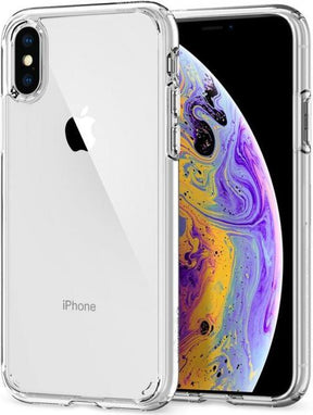 Противоударен Хибриден Калъф за iPhone XS/X, Spigen Ultra Hybrid Case, Прозрачен