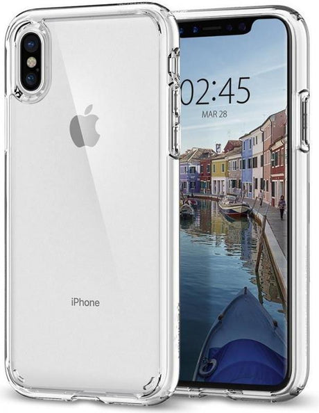 Противоударен Хибриден Калъф за iPhone XS/X, Spigen Ultra Hybrid Case, Прозрачен (2)
