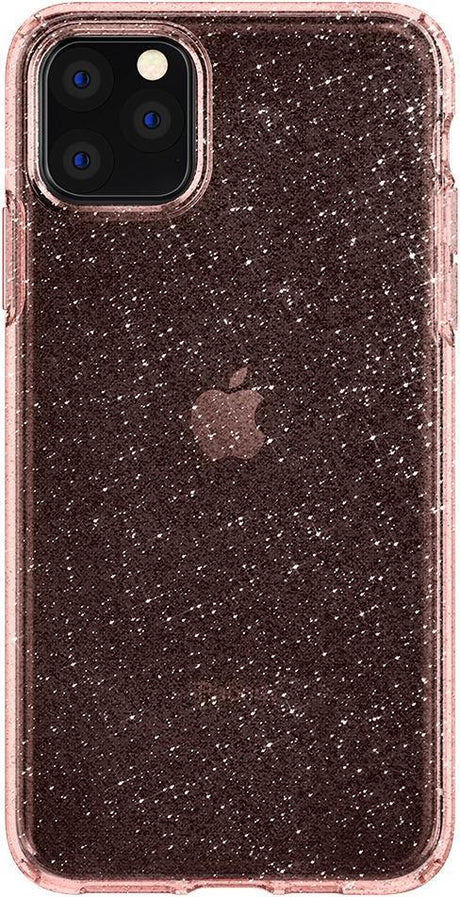 Противоударен Блестящ Калъф за iPhone 11 Pro, Spigen Liquid Crystal Glitter Quartz Case, Розов (7)