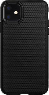 Противоударен Силиконов Калъф за за iPhone 11, Spigen Liquid Air Case, Черен (5)