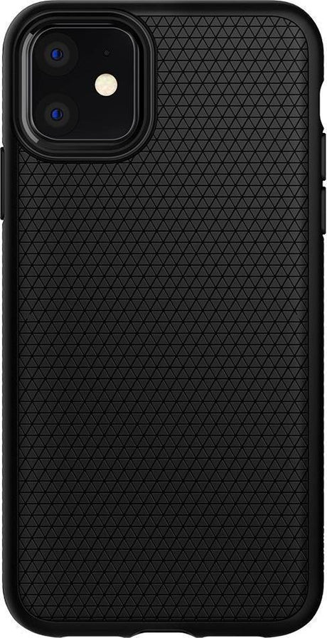 Противоударен Силиконов Калъф за за iPhone 11, Spigen Liquid Air Case, Черен (5)