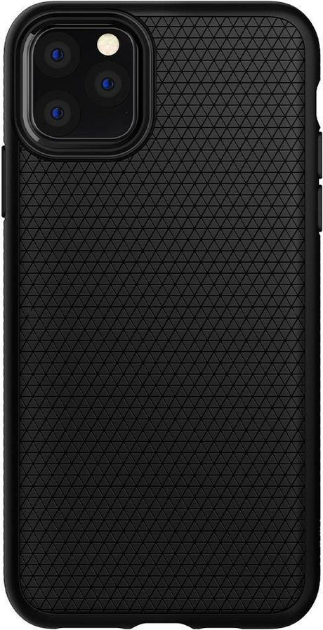 Противоударен Силиконов Калъф за за iPhone 11 Pro Max, Spigen Liquid Air Case, Черен (2)