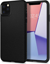 Противоударен Силиконов Калъф за за iPhone 11 Pro Max, Spigen Liquid Air Case, Черен