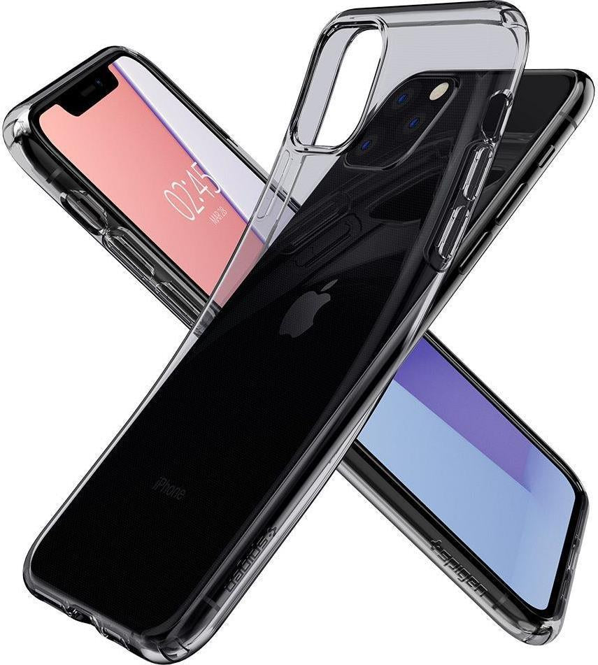Противоударен Силиконов Калъф за iPhone 11 Pro, Spigen Liquid Crystal Case, Полупрозрачен